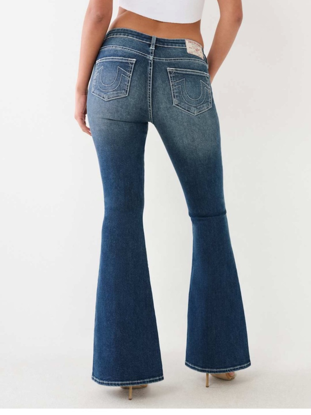 True Religion Charlie Mid Rise Seamed Flare Jeans - Picture 5 of 14